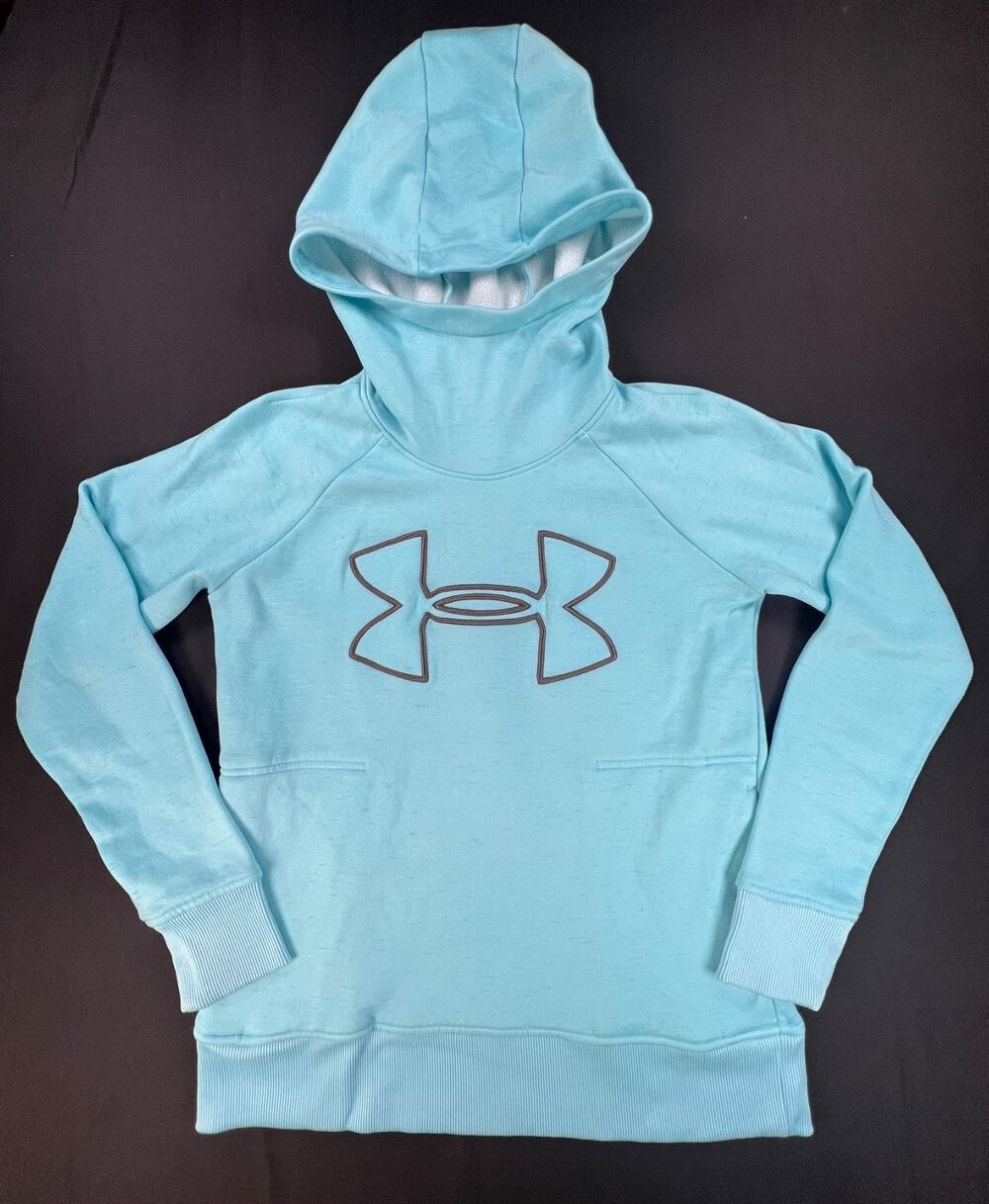 Under Armour Blue ColdGear Loose-Fit Hoodie Sweatshirt (Women's XS)